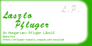 laszlo pfluger business card