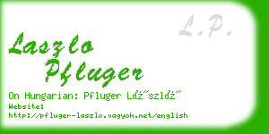 laszlo pfluger business card